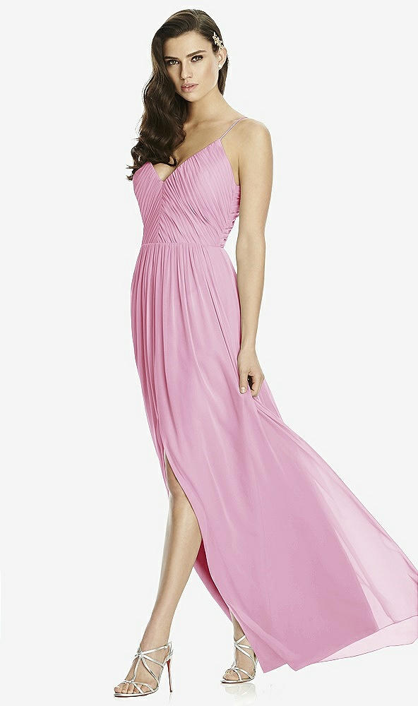 Front View - Powder Pink Dessy Bridesmaid Dress 2989