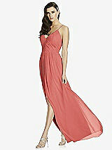 Front View Thumbnail - Coral Pink Dessy Bridesmaid Dress 2989
