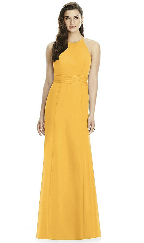 Back View - NYC Yellow Dessy Bridesmaid Dress 2990