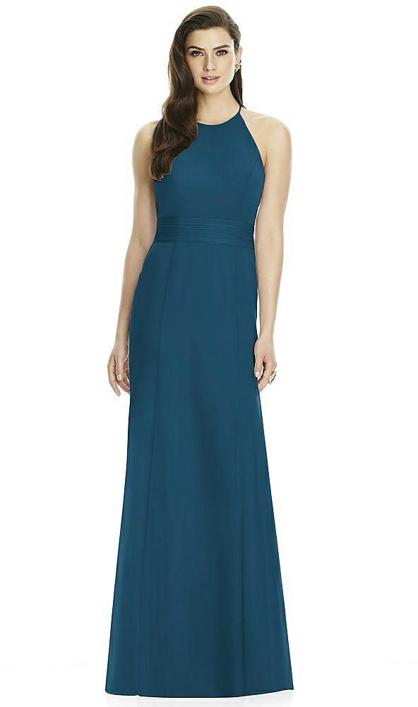 Back View - Atlantic Blue Dessy Bridesmaid Dress 2990