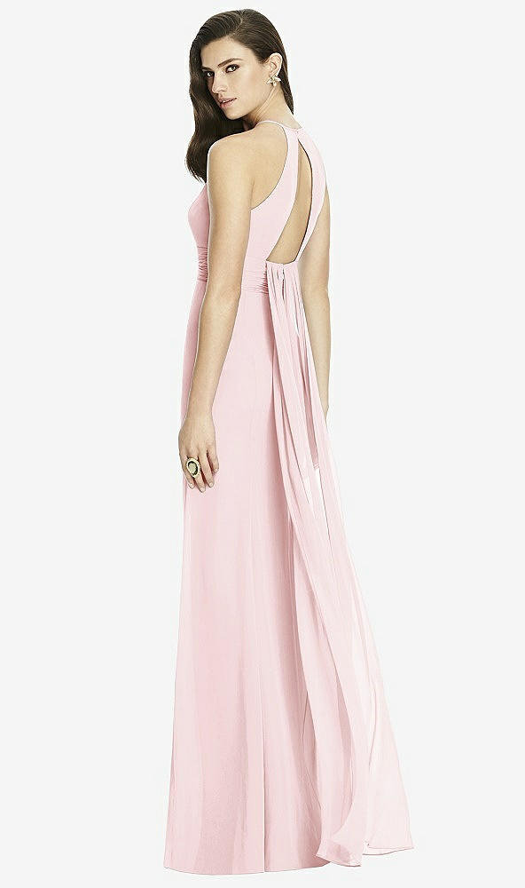 Front View - Ballet Pink Dessy Bridesmaid Dress 2990