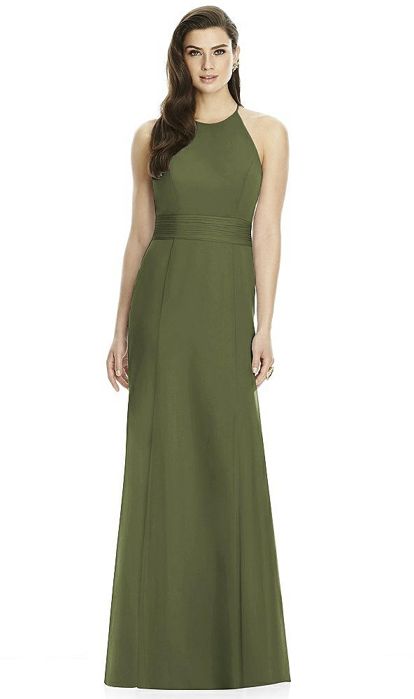 Back View - Olive Green Dessy Bridesmaid Dress 2990