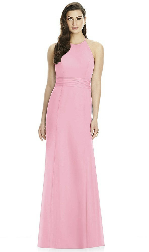 Back View - Peony Pink Dessy Bridesmaid Dress 2990
