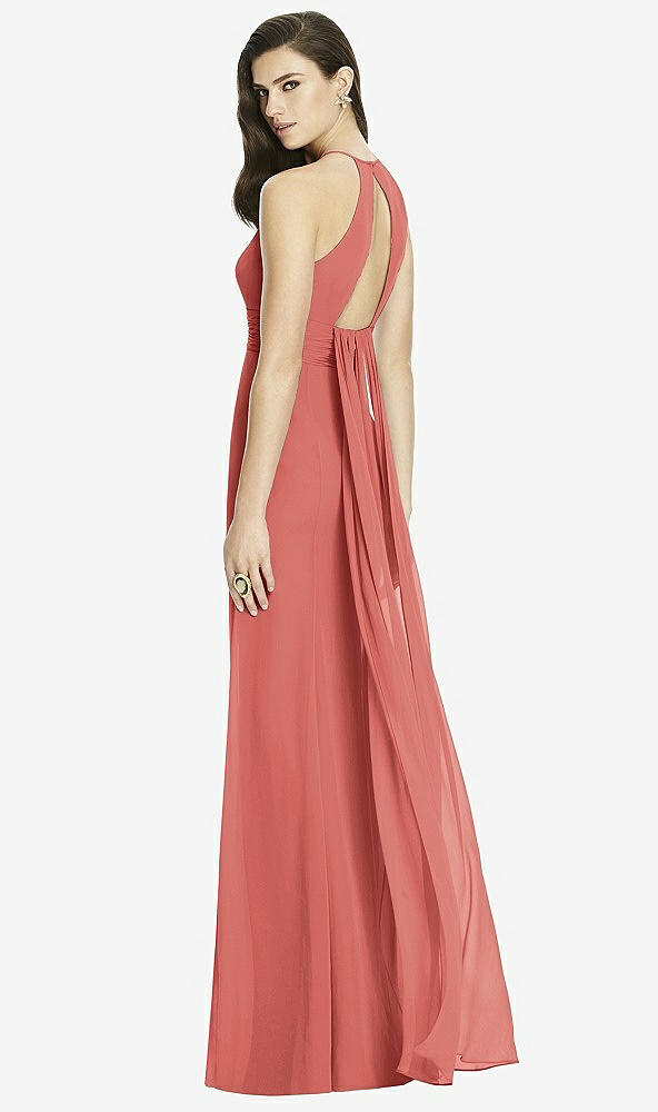 Front View - Coral Pink Dessy Bridesmaid Dress 2990