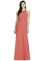 Rear View Thumbnail - Coral Pink Dessy Bridesmaid Dress 2990