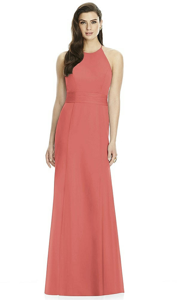 Back View - Coral Pink Dessy Bridesmaid Dress 2990