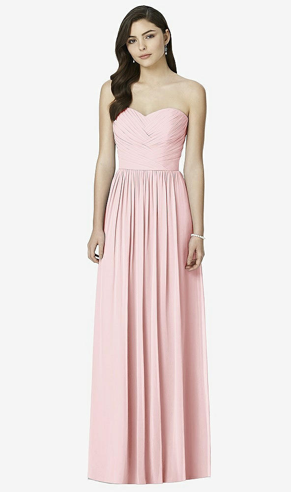 Front View - Ballet Pink Dessy Bridesmaid Dress 2991