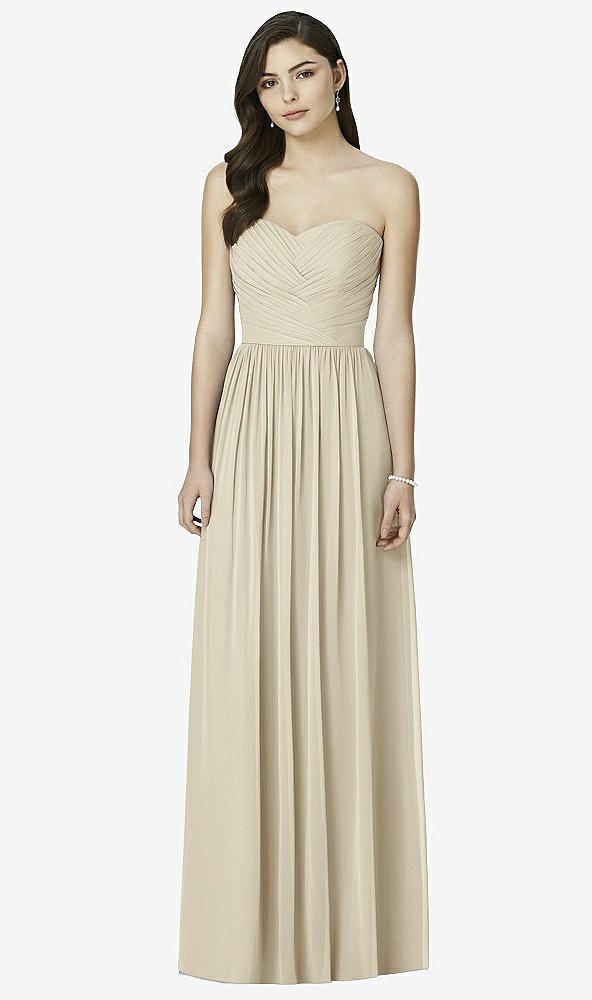 Front View - Champagne Dessy Bridesmaid Dress 2991