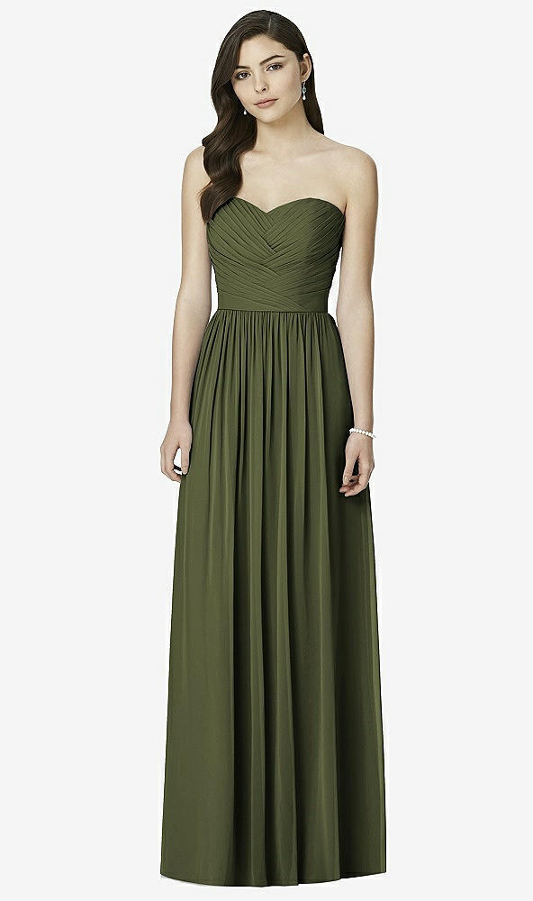 Front View - Olive Green Dessy Bridesmaid Dress 2991