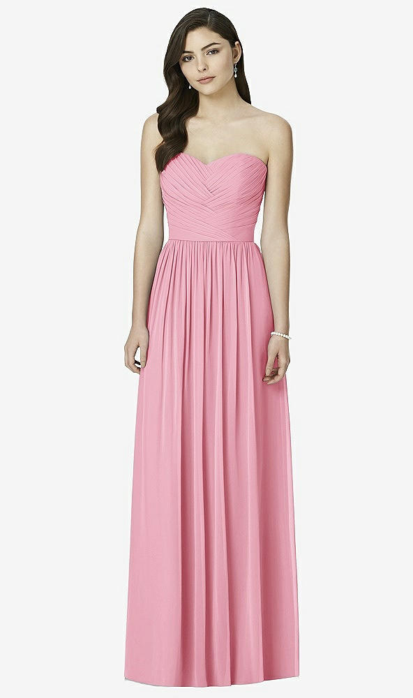 Front View - Peony Pink Dessy Bridesmaid Dress 2991