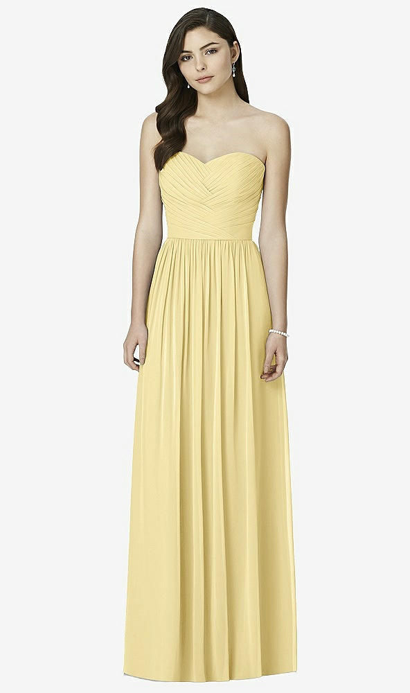 Front View - Pale Yellow Dessy Bridesmaid Dress 2991