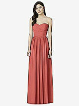 Front View Thumbnail - Coral Pink Dessy Bridesmaid Dress 2991