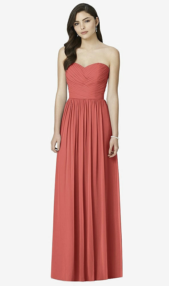 Front View - Coral Pink Dessy Bridesmaid Dress 2991