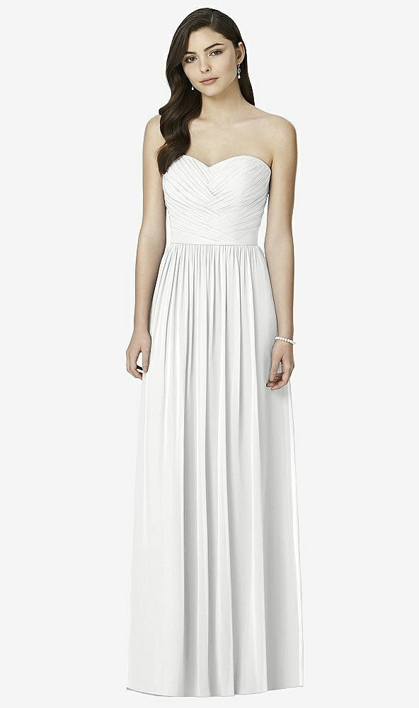 Front View - White Dessy Bridesmaid Dress 2991