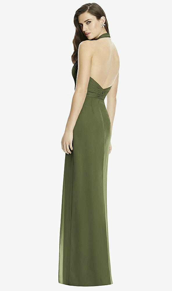 Back View - Olive Green Dessy Bridesmaid Dress 2992