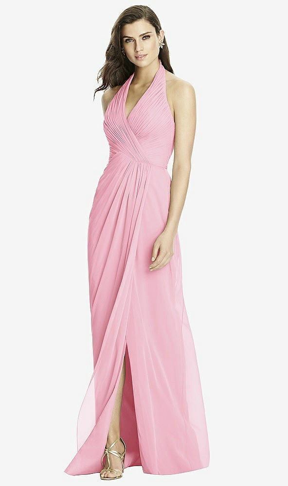 Front View - Peony Pink Dessy Bridesmaid Dress 2992