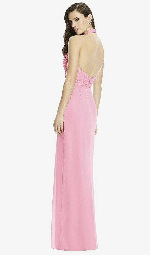 Back View - Peony Pink Dessy Bridesmaid Dress 2992