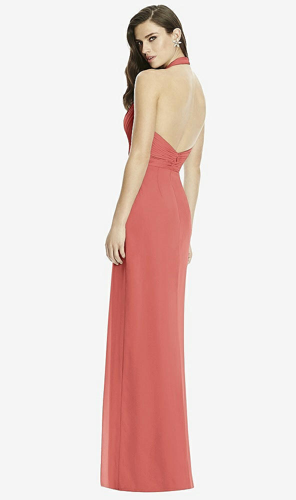 Back View - Coral Pink Dessy Bridesmaid Dress 2992