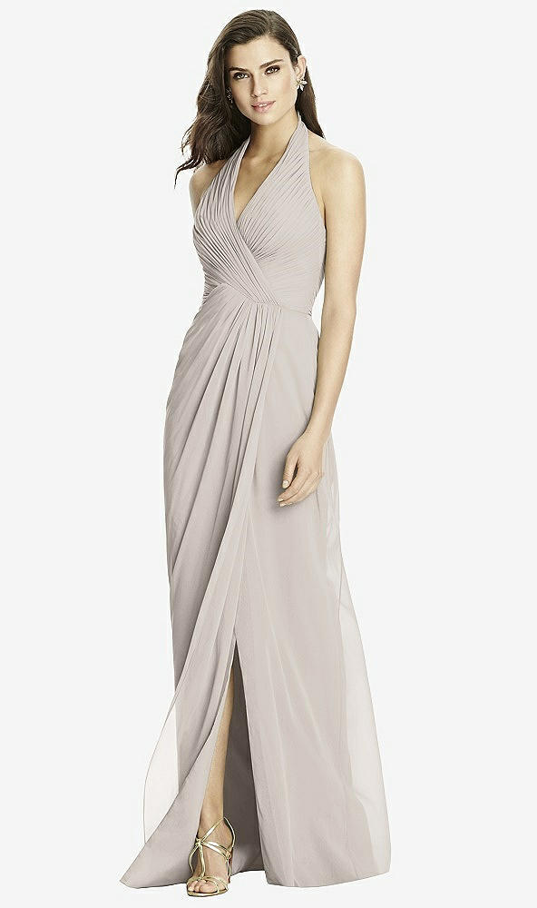 Front View - Taupe Dessy Bridesmaid Dress 2992