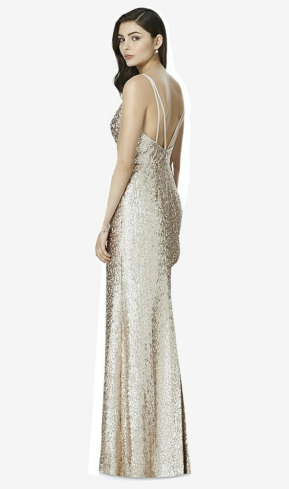 Back View - Rose Gold Dessy Bridesmaid Dress 2993