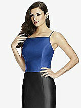 Front View Thumbnail - Classic Blue Dessy Bridesmaid Top T2979