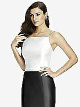 Front View Thumbnail - White Dessy Bridesmaid Top T2979