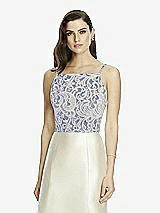 Front View Thumbnail - Classic Blue & Oyster Dessy Bridesmaid Top T2982