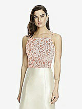Front View Thumbnail - Tangerine Tango & Oyster Dessy Bridesmaid Top T2982