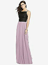 Front View Thumbnail - Suede Rose Chiffon Maxi Skirt
