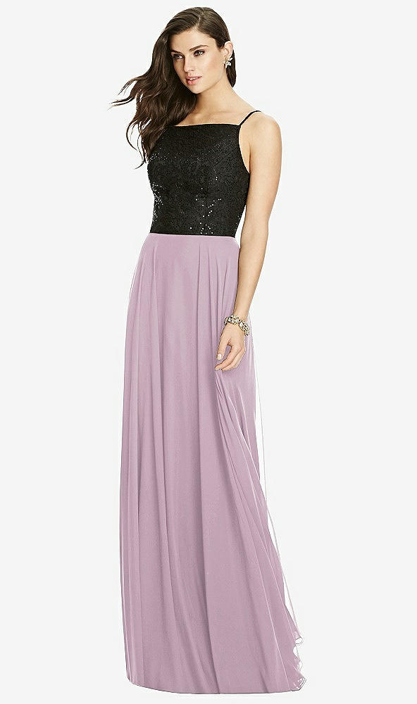Front View - Suede Rose Chiffon Maxi Skirt