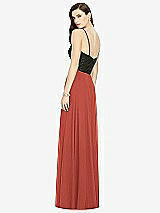 Rear View Thumbnail - Amber Sunset Chiffon Maxi Skirt