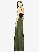 Rear View Thumbnail - Olive Green Chiffon Maxi Skirt