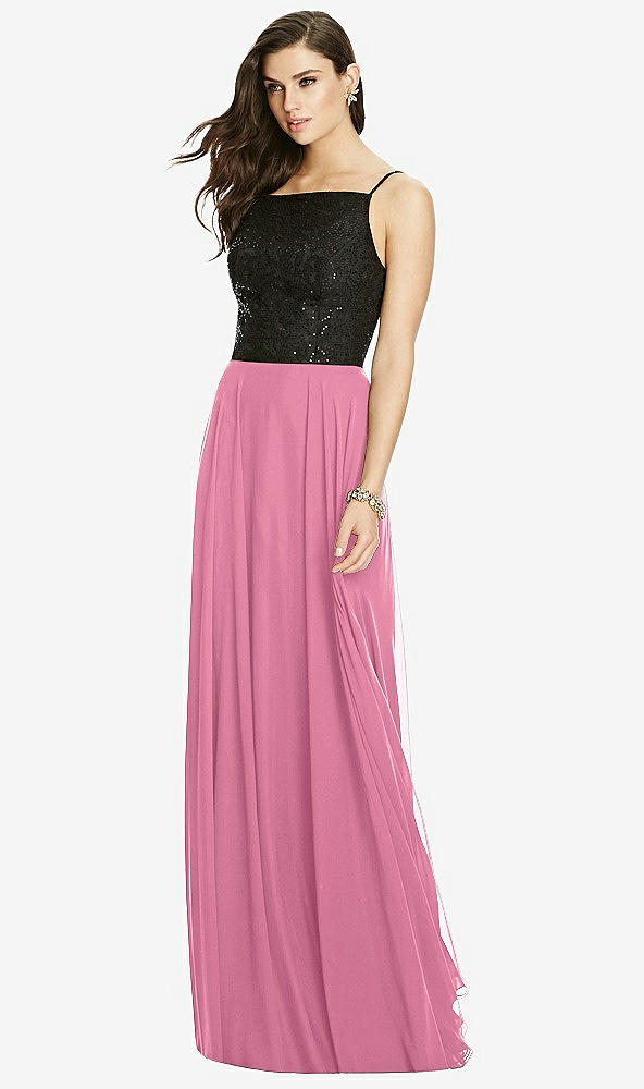 Front View - Orchid Pink Chiffon Maxi Skirt