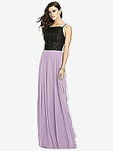 Front View Thumbnail - Pale Purple Chiffon Maxi Skirt