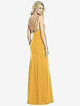 Front View Thumbnail - NYC Yellow Bateau Neck Open-Back Trumpet Gown