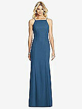Rear View Thumbnail - Dusk Blue After Six Bridesmaid Dress 6759