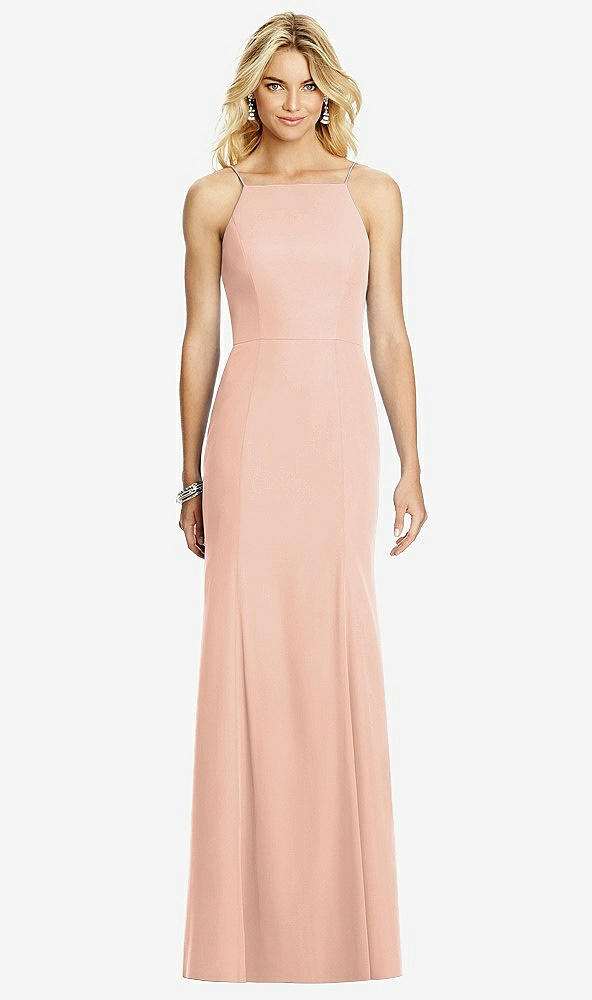 Back View - Pale Peach After Six Bridesmaid Dress 6759