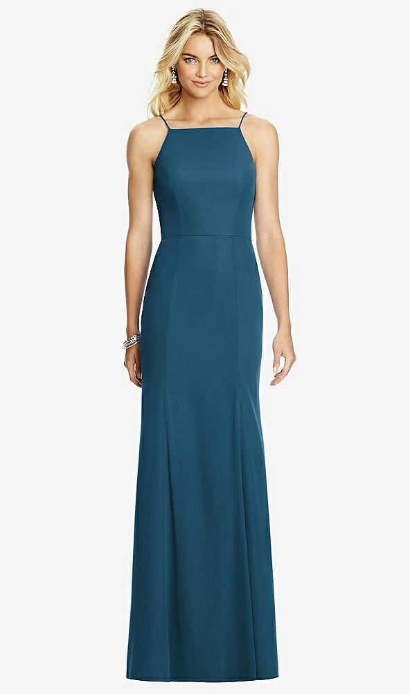 Back View - Atlantic Blue After Six Bridesmaid Dress 6759