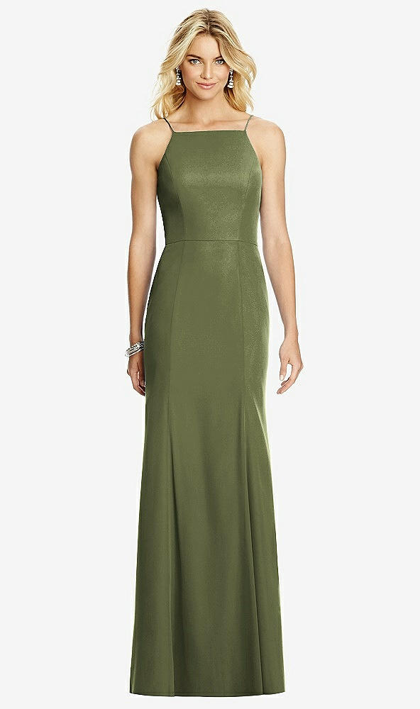 Back View - Olive Green After Six Bridesmaid Dress 6759