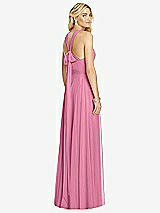 Rear View Thumbnail - Orchid Pink Cross Strap Open-Back Halter Maxi Dress