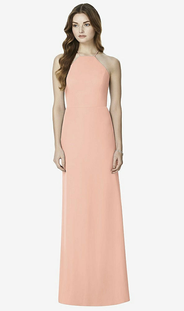 Front View - Pale Peach After Six Bridesmaid Dress 6762
