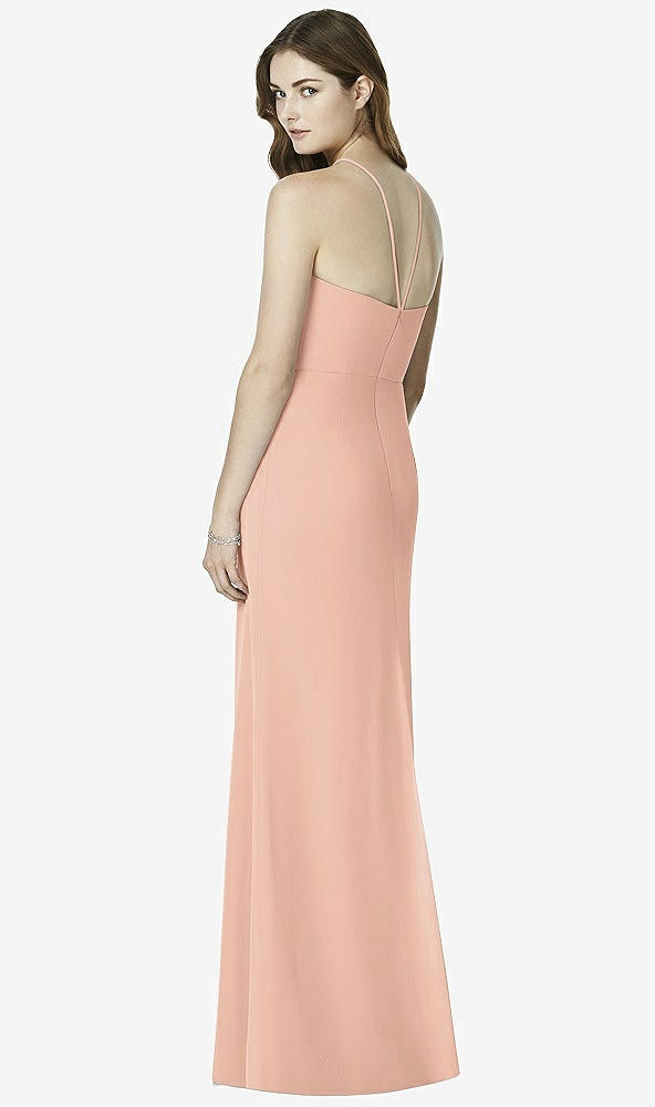 Back View - Pale Peach After Six Bridesmaid Dress 6762