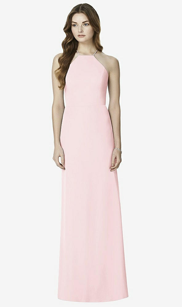 Front View - Ballet Pink After Six Bridesmaid Dress 6762