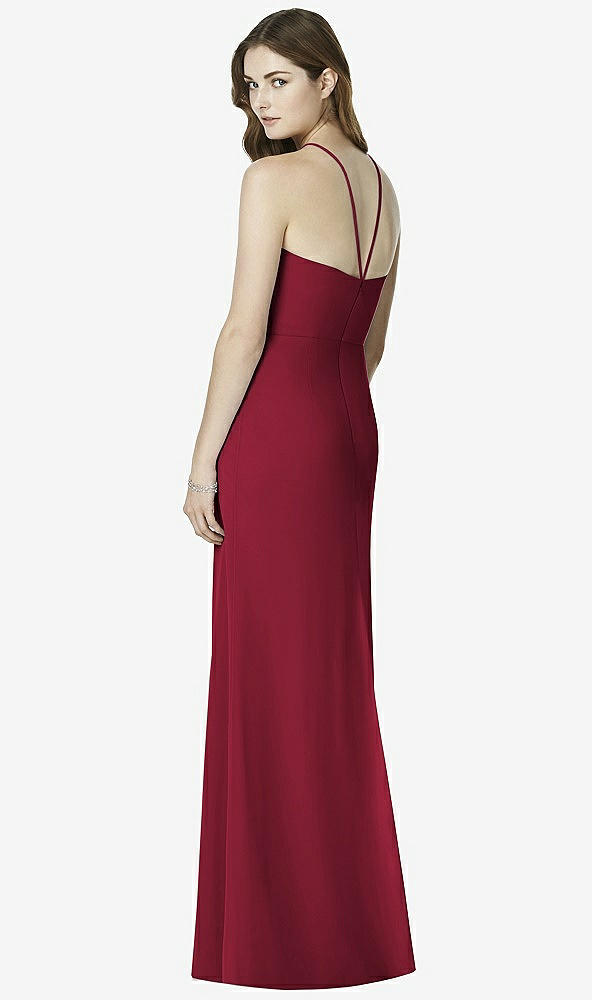 Back View - Burgundy After Six Bridesmaid Dress 6762