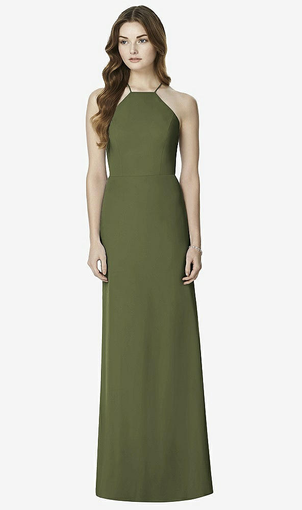 Front View - Olive Green After Six Bridesmaid Dress 6762