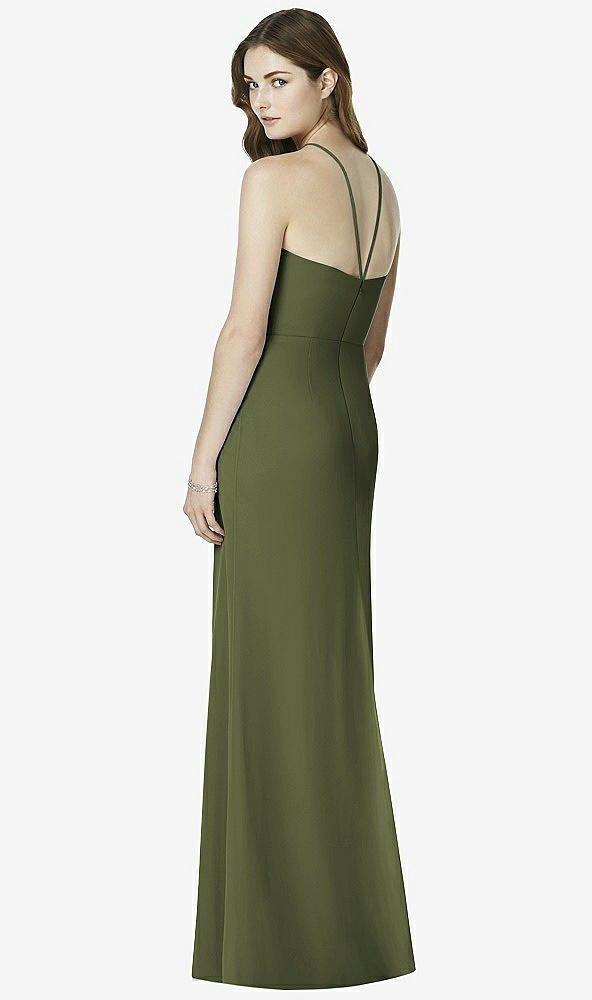 Back View - Olive Green After Six Bridesmaid Dress 6762