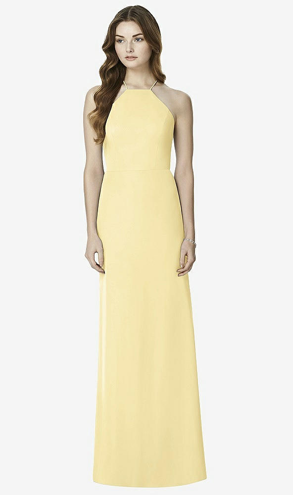 Front View - Pale Yellow After Six Bridesmaid Dress 6762