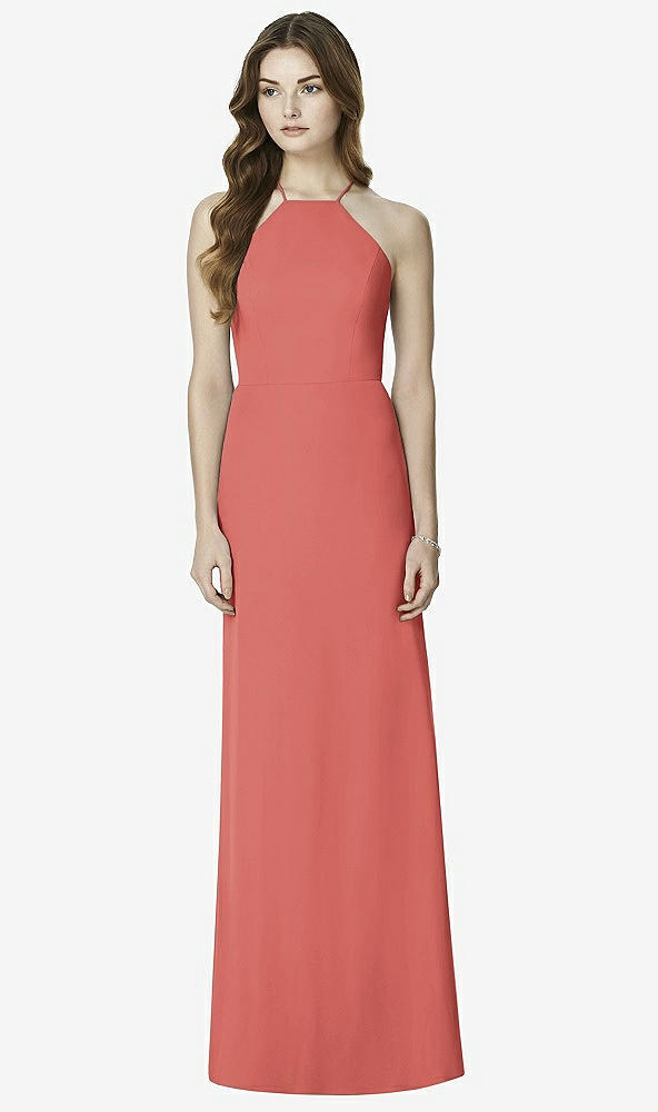 Front View - Coral Pink After Six Bridesmaid Dress 6762