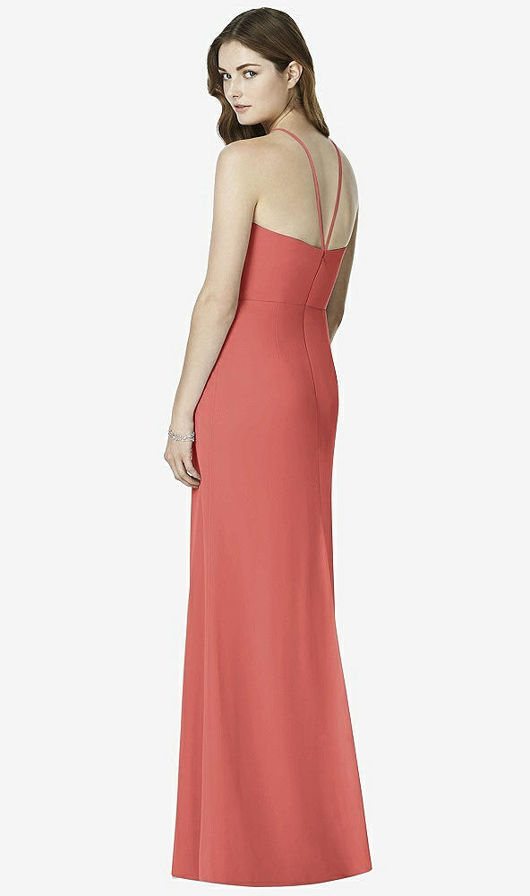 Back View - Coral Pink After Six Bridesmaid Dress 6762