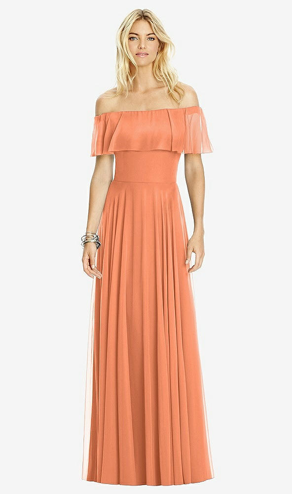 Front View - Sweet Melon After Six Bridesmaid Dress 6763